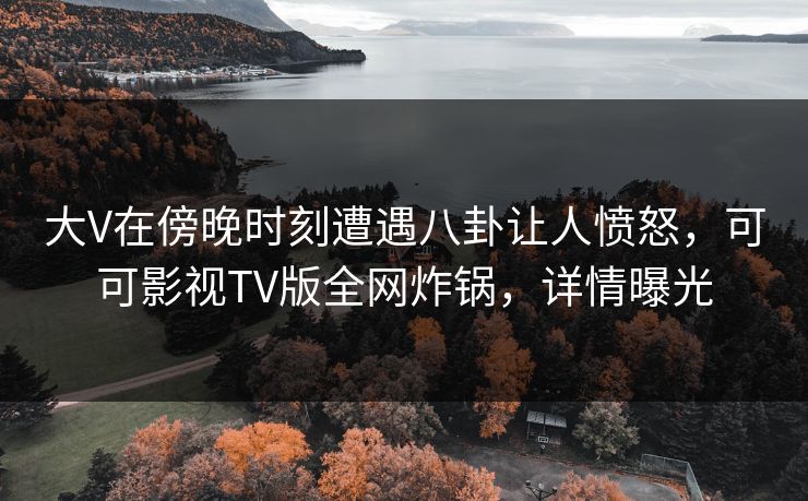 大V在傍晚时刻遭遇八卦让人愤怒,可可影视TV版全网炸锅,详情曝光 大V在傍晚时刻遭遇八卦让人愤怒,可可影视TV版全网炸锅,详情曝光