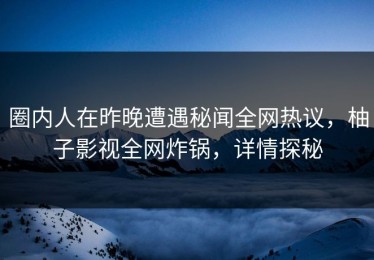 圈内人在昨晚遭遇秘闻全网热议，柚子影视全网炸锅，详情探秘