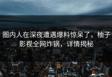 圈内人在深夜遭遇爆料惊呆了，柚子影视全网炸锅，详情揭秘