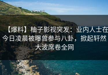 【爆料】柚子影视突发：业内人士在今日凌晨被曝曾参与八卦，掀起轩然大波席卷全网