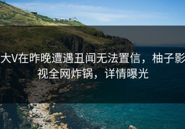 大V在昨晚遭遇丑闻无法置信，柚子影视全网炸锅，详情曝光